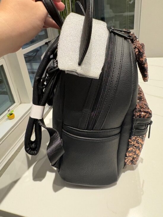 NWT Minnie Mouse Sequined Mini Backpack by Loungefly – Belle Bronze - Picture 5 of 5